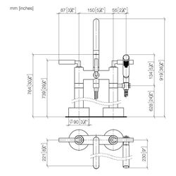 Dornbracht Wannen-Zweilochbatterie Tara, freistehend, Handbr., schwenkbar, 220m... DORNBRACHT-25943882-39 4099477346939 (Abb. 1)