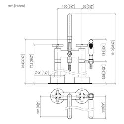 Dornbracht Wannen-Zweilochbatterie Tara, freistehend, Handbr., schwenkbar, 220m... DORNBRACHT-25943892-43 4099477463728 (Abb. 1)