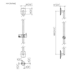 Dornbracht Duschgarnitur Lulu Wandrohr mit Schieber Metallschlauch 1750mm, Plat... DORNBRACHT-26412710-06 4099477410166 (Abb. 1)