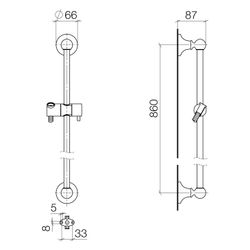 Dornbracht Madison Duschgarnitur ohne Handbrause 26413360 Messing... DORNBRACHT-26413360-09 4029011912986 (Abb. 1)