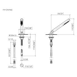 Dornbracht Schlauchbrausegarnitur Vaia für Wannenrandmontage, Dark Bronze gebür... DORNBRACHT-27702809-43 4099477464053 (Abb. 1)