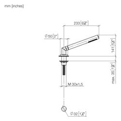 Dornbracht Schlauchbrausegarnitur Symetrics für Wannenr., D 50mm, 32mm Metallsc... DORNBRACHT-27702979-43 4099477464077 (Abb. 1)