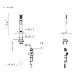 Dornbracht Spülbrausegarnitur automatischer Umschalter Armaturenhöhe 191mm Schl... DORNBRACHT-27731970-39 4099477399836 (Abb. 1)