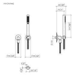 Dornbracht Schlauchbrausegarnitur Tara, Einzelrosetten, 1250mm, G 1/2", 15l/min... DORNBRACHT-27802892-43 4099477464091 (Abb. 1)