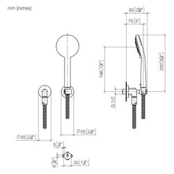 Dornbracht Schlauchbrausegarnitur Tara, Einzelrosetten FlowReduce, 1250mm, ... DORNBRACHT-27803892-390010 4099477347455 (Abb. 1)