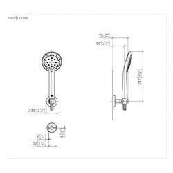 Dornbracht Schlauchbrausegarnitur Meta Brausekopf 100mm 15l/min Rosette 55mm Br... DORNBRACHT-27815625-99 4099477415864 (Abb. 1)