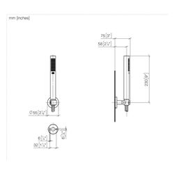 Dornbracht Schlauchbrausegarnitur Meta 15l/min Rosette 55mm Brauseabgang G 3/8"... DORNBRACHT-27816625-37 4099477434247 (Abb. 1)