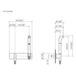 Dornbracht Gießrohr mit Abdeckplatte 240x60mm 15l/min Anschluss G 1/2", Bronze ... DORNBRACHT-27838979-42 4099477288604 (Abb. 1)