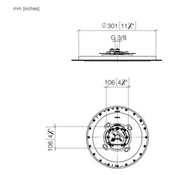 Dornbracht Regenbrause für Deckeneinbau D 300mm Pure Rain 12l/min Purify Rain 6... DORNBRACHT-28033970-39 4099477347813 (Abb. 1)