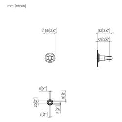 Dornbracht Brausehalter Madison Rosette 55mm, Platin... DORNBRACHT-28050361-08 4029011718663 (Abb. 1)