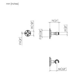 Dornbracht Brausehalter für Meta Rosette 55mm, Gold gebürstet PVD, 28050625-37... DORNBRACHT-28050625-37 4099477434858 (Abb. 1)