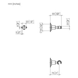 Dornbracht Brausehalter Tara, Rosette 55mm, Dark Bronze gebürstet (PVD)... DORNBRACHT-28050892-43 4099477464718 (Abb. 1)