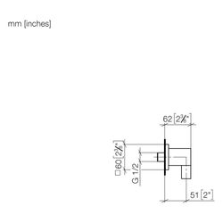 Dornbracht Wandanschlussbogen Deque Brauseabgang G 3/8" Anschluss G 1/2" Rosett... DORNBRACHT-28450980-27 4099477208350 (Abb. 1)