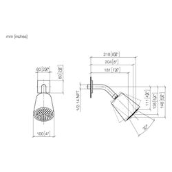 Dornbracht Kopfbrause IMO Ausladung 180-210mm Brausekopf 100mm 7l/min Anschluss... DORNBRACHT-28504670-39 4099477400150 (Abb. 1)