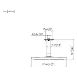Dornbracht Regenbrause mit Deckenanbindung Serienspezifisch 28689970 Dark Plati... DORNBRACHT-28689970-99 4029011745492 (Abb. 1)