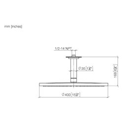 Dornbracht Regenbrause mit Deckenanbindung D 400mm Pure Rain 20l/min, Dark Bron... DORNBRACHT-28699970-43 4099477465272 (Abb. 1)