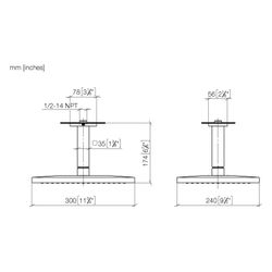 Dornbracht LULU Regenbrause mit Deckenanbindung 28796710 platin matt... DORNBRACHT-28796710-06 4029011734830 (Abb. 1)
