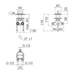 Dornbracht CL.1 2-Wege-Umstellung 29126705 platin matt... DORNBRACHT-29126705-06 4029011704024 (Abb. 1)