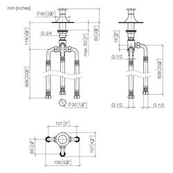 Dornbracht Zweiwege-Umstellung Vaia für Wannenrandmontage, Bohrung 30mm, Anschl... DORNBRACHT-29140809-43 4099477465340 (Abb. 1)