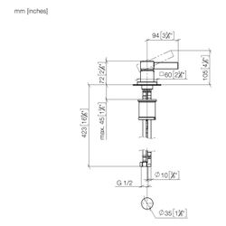 Dornbracht Waschtisch-Einhandbatterie Mem, starrer Auslauf, Bronze gebürstet PV... DORNBRACHT-29210782-42 4099477289366 (Abb. 1)