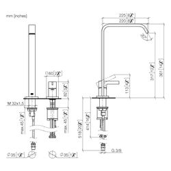 Dornbracht Wannen-Einhandbatterie IMO mit Standrohr, Schlauchbrausegarnitur fre... DORNBRACHT-29218671-33 4099477159492 (Abb. 1)