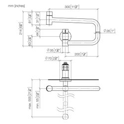 Dornbracht Kaltwasserventil Tara Ultra Pot Filler schwenkbar, Ausladung 500mm, ... DORNBRACHT-30805875-39 4099477400372 (Abb. 1)