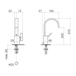 Dornbracht MEM Waschtisch-Einhandmischer mit Ablaufgarnitur 33500782 platin mat... DORNBRACHT-33500782-06 4029011673375 (Abb. 1)