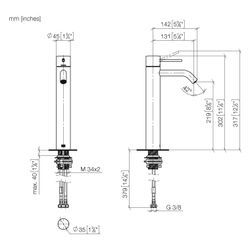 Dornbracht Meta Waschtisch-Einhandmischer mit erhöhtem Standfuß 33537662 chrom... DORNBRACHT-33537662-00 4029011829123 (Abb. 1)