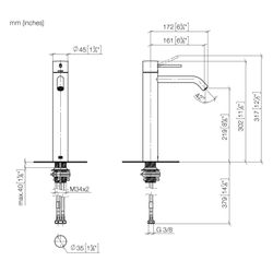 Dornbracht Meta Waschtisch-Einhandmischer mit erhöhtem Standfuß 33539662 chrom... DORNBRACHT-33539662-00 4029011829178 (Abb. 1)