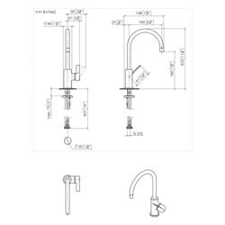 Dornbracht Einhebelmischer Tara Ultra, Ausladung 166mm, max. 8l/min, Dark Brass... DORNBRACHT-33805875-39 4099477400693 (Abb. 1)