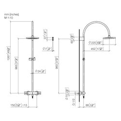 Dornbracht Tara. Shower Pipe Serienspezifisch 34459892 Dark Platinum matt... DORNBRACHT-34459892-99 4029011920844 (Abb. 1)