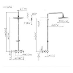 Dornbracht Showerpipe mit Brause-Thermostat ohne Handbrause D 300mm 14l/min, Ch... DORNBRACHT-34465979-46 4099477408347 (Abb. 1)