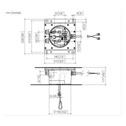Dornbracht Unterputz-Deckeneinbaukasten für Deckenanbindung mit Licht 2x Anschlu... DORNBRACHT-3504297090 4099477011103 (Abb. 1)