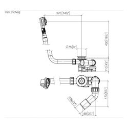 Dornbracht Ab- und Überlaufgarnitur Bowdenzuglänge 725mm, 3522797090... DORNBRACHT-3522797090 4029011727313 (Abb. 1)
