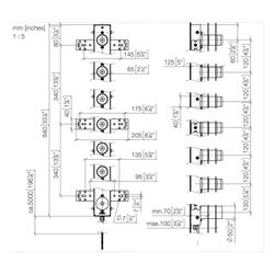 Dornbracht Unterputz-Wandeinbaukasten 6-fach, mit Bedienelement, Einbautiefe 70-... DORNBRACHT-3531497090 4099477470634 (Abb. 1)