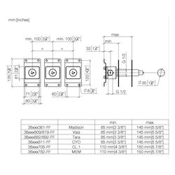 Dornbracht Unterputz-Wandbatterie variable Positionierung Messing bleifrei Ansch... DORNBRACHT-3572097090 4099477011721 (Abb. 1)