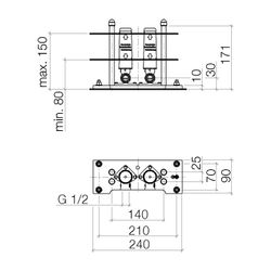 Dornbracht Unterputz-Bodenbefestigung Serienneutral 35948970... DORNBRACHT-3594897090 4029011681196 (Abb. 1)