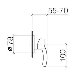 Dornbracht Yota Unterputz-Einhandmischer mit Abdeckplatte 36008870 platin matt... DORNBRACHT-36008870-06 4029011388750 (Abb. 1)