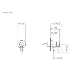 Dornbracht Meta Unterputz-Einhandmischer mit Abdeckplatte Serienspezifisch 3604... DORNBRACHT-36045660-00 4029011762123 (Abb. 1)