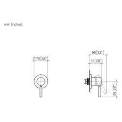 Dornbracht Unterputz-Einhandbatterie Meta mit Abdeckplatte Durchmesser 78mm, Li... DORNBRACHT-36060660-27 4099477189352 (Abb. 1)