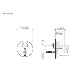 Dornbracht Unterputz-Einhandbatterie Meta mit Umstellung Durchmesser 150mm, Gol... DORNBRACHT-36120660-37 4099477438146 (Abb. 1)