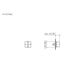 Dornbracht Zweiwege-Umstellung Unterputz Mem, eckig, schwenkbar, Rosette 60x60m... DORNBRACHT-36200782-47 4099477013763 (Abb. 1)