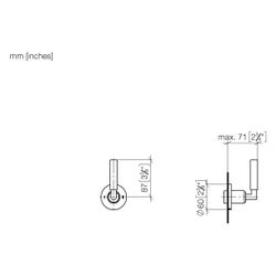 Dornbracht Unterputz-Zweiwege-Umstellung Tara, Rosette 60mm, Bronze gebürstet, ... DORNBRACHT-36200882-42 4099477248684 (Abb. 1)