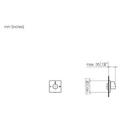 Dornbracht Unterputz-Zweiwege-Umstellung Symetrics, Dark Platinum gebürstet, 36... DORNBRACHT-36200985-99 4029011966521 (Abb. 1)
