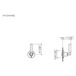 Dornbracht Unterputz-Dreiwege-Umstellung Tara, Rosette 60mm, Dark Chrome, 36210... DORNBRACHT-36210882-19 4099477014531 (Abb. 1)