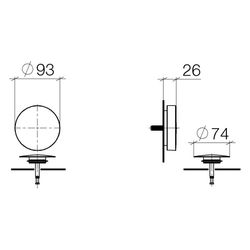 Dornbracht Wannenauslauf mit Ab- und Überlaufgarnitur Durchfluss 27,8l/min, Lig... DORNBRACHT-36247970-26 4099477189642 (Abb. 1)