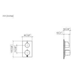 Dornbracht Unterputz-Thermostat IMO mit Einweg-Mengenregulierung Abdeckplatte 1... DORNBRACHT-36425670-43 4099477490892 (Abb. 1)