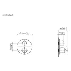 Dornbracht Unterputz-Thermostat Vaia mit Einweg-Mengenregulierung, Abdeckplatte... DORNBRACHT-36425809-43 4099477466781 (Abb. 1)