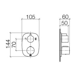 Dornbracht Gentle Unterputz-Thermostat mit 2-Wege-Mengenregulierung 36426720 ch... DORNBRACHT-36426720-00 4029011628870 (Abb. 1)