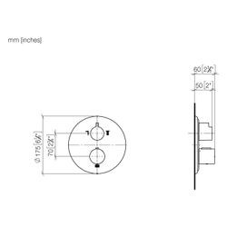Dornbracht Unterputz-Thermostat Madison mit Zweiwege-Mengenregulierung, Dark Br... DORNBRACHT-36426977-43 4099477490946 (Abb. 1)